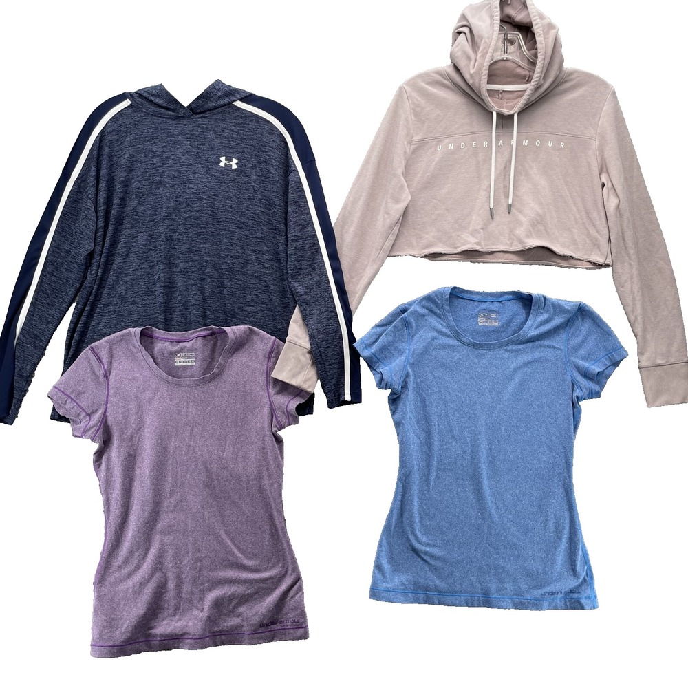 Under Armour Sportswear LOT of 4 Womens Small‎ Top Sweater Athletic Training Gym